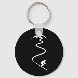 Skiing Winter Sport Ski Mountain  Key Ring