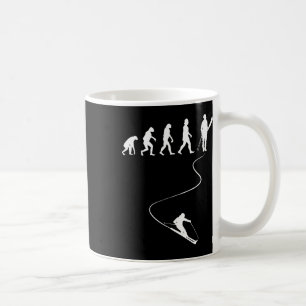 Skiing Winter Sports Ski Lover Evolution Of Skier Coffee Mug
