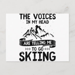 Skiing   Winter Sports Ski Skier Mountains Gifts Postcard