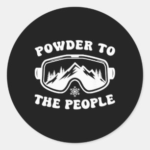 Skiing Winter Sports Ski Snowboard Classic Round Sticker