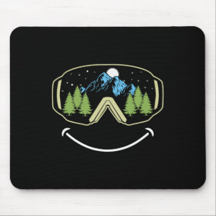 Skiing Winter Sports Ski Snowboard Goggles Snow Mo Mouse Pad