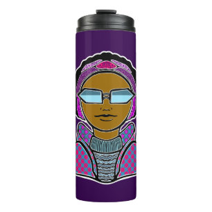 Skiing winter thermal tumbler