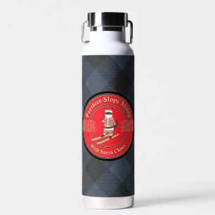 Skiing with Santa Craws water bottle