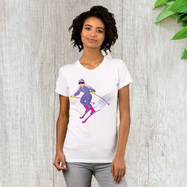 Skiing Womens T-Shirt (Creator Uploaded)