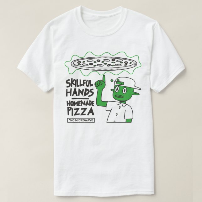 Skilful Hands Homemade Pizza T-Shirt (Design Front)