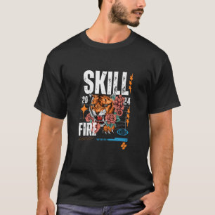 Skill Fire Tiger Graphic T-Shirt   Bold Urban Stre