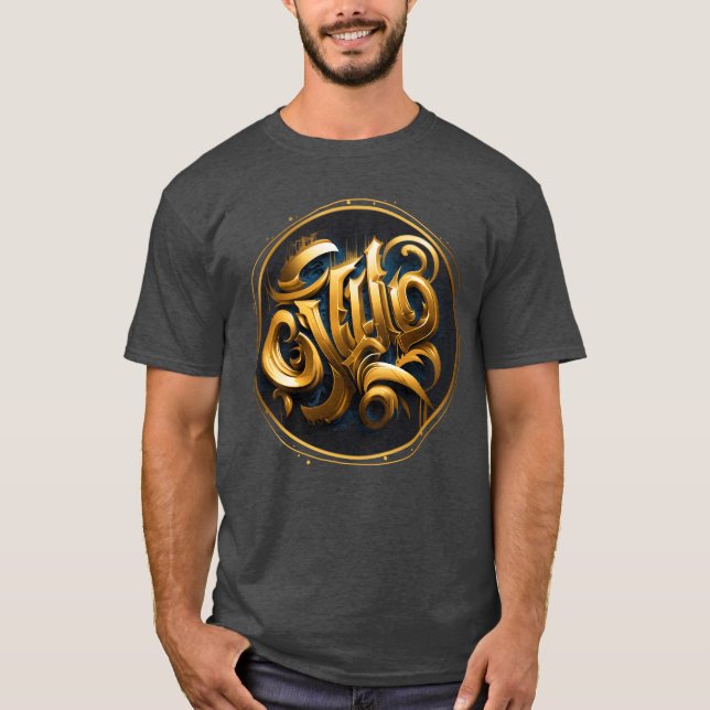 Skill Gold Graffiti Design T-Shirt (Front)