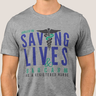 Skilled in Saving Lives Infection Control Nurse  Tri-Blend Shirt