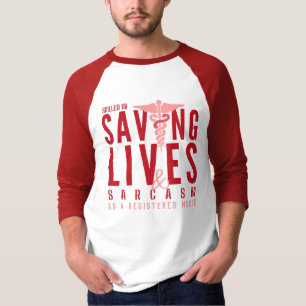 Skilled in Saving Lives - Oncology Nurse Nurse Red T-Shirt
