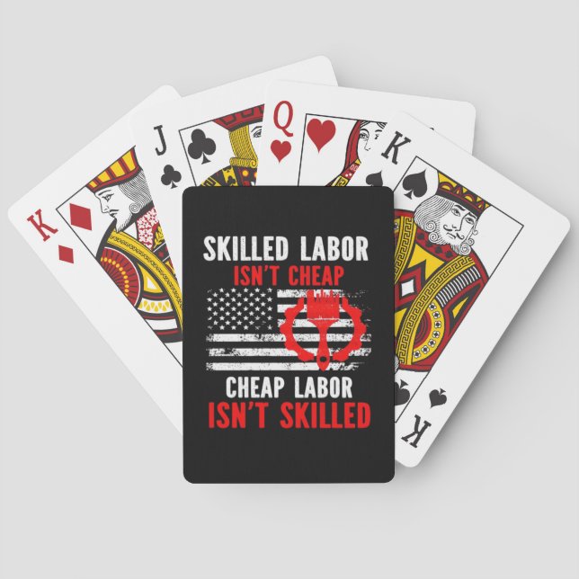 Skilled Labour Isn’t Cheap Classic Meme Playing Cards (Back)