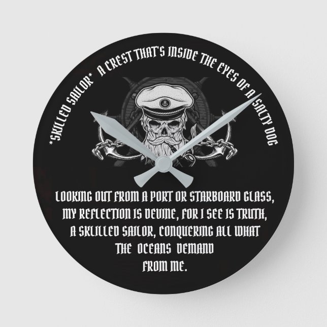 SKILLED SAILORS ROUND CLOCK (Front)
