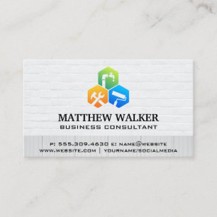 Skilled Worker   Construction Services Business Card
