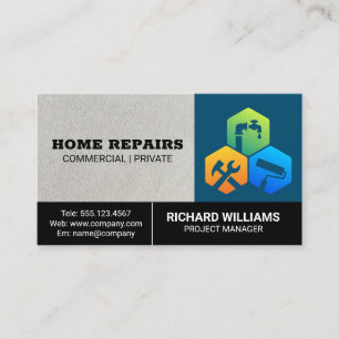 Skilled Worker Home Repair Services Business Card