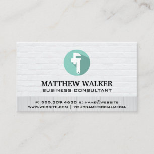 Skilled Worker Plumbing Services Business Card