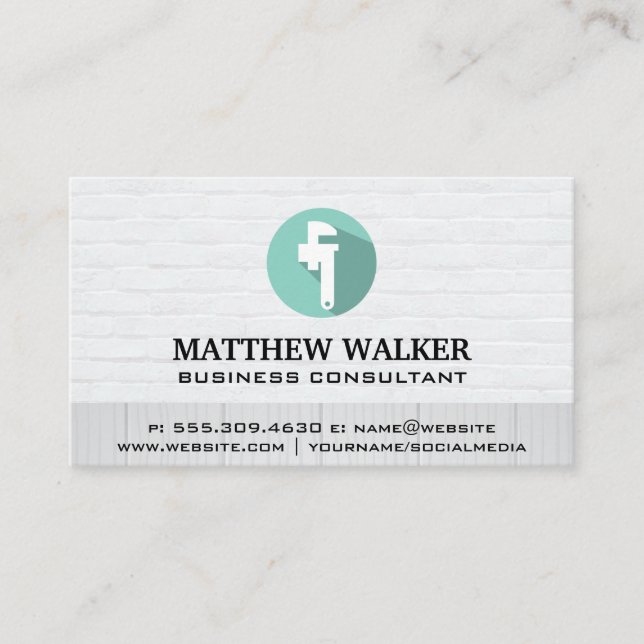 Skilled Worker | Plumbing Services Business Card (Front)