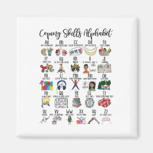 Skills Alphabet Mental Health Awareness Counsellor Magnet