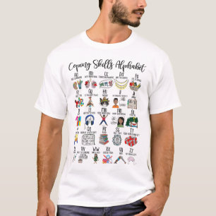 Skills Alphabet Mental Health Awareness Counsellor T-Shirt