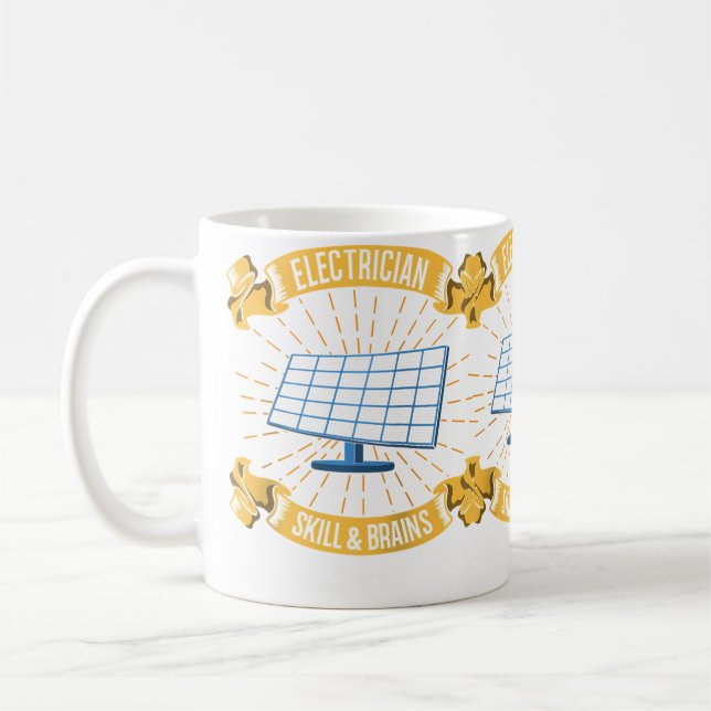 Skills And Brains Electrician Electro Engineer Vol Coffee Mug (Left)