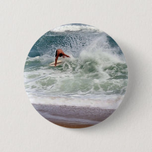 Skimboarding by Shirley Taylor 6 Cm Round Badge