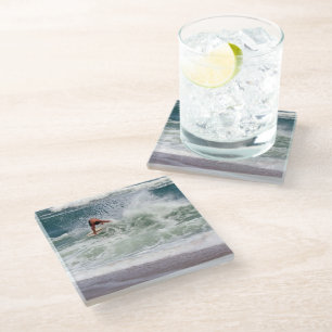 Skimboarding by Shirley Taylor Glass Coaster