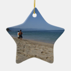Skimmers Waiting for a Wave Ceramic Ornament
