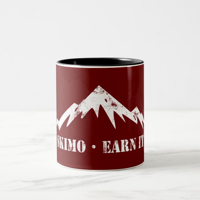 Skimo, Earn It Two-Tone Coffee Mug (Center)