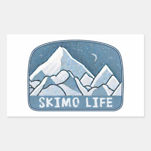 Skimo Life Rectangular Sticker