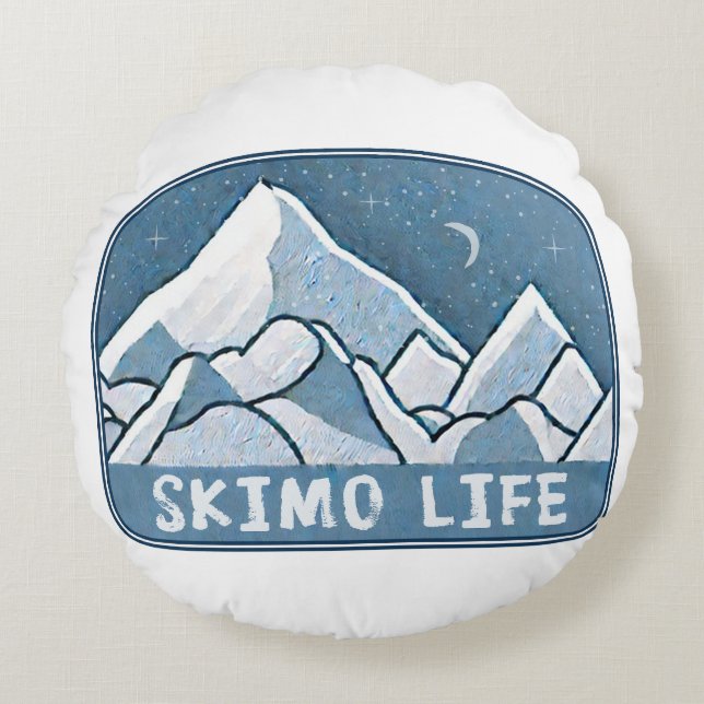 Skimo Life Throw Pillow (Front)