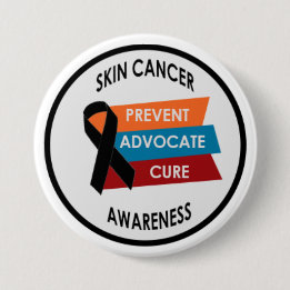 Skin Cancer Awareness 3" Large Badge
