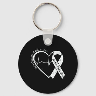 Skin Cancer Awareness Heart May Melanoma Awareness Key Ring