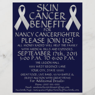 Skin Cancer Ribbon Benefit Flyer