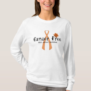 Skin Cancer Survivor D8 :: Cancer Free Butterfly T-Shirt