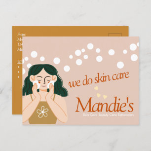 Skin Care Aesthetician Business Salon Branding B Postcard