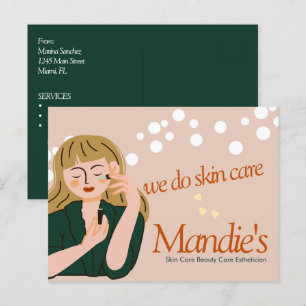 Skin Care Aesthetician Business Salon Branding C Postcard