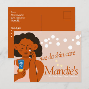 Skin Care Aesthetician Business Salon Branding Lad Postcard