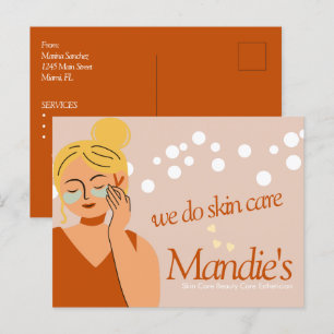 Skin Care Aesthetician Business Salon Branding Postcard