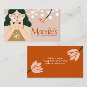 Skin Care Aesthetician Women Business Salon Boho Card