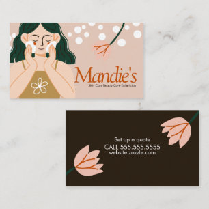 Skin Care Aesthetician Women Business Salon  Business Card