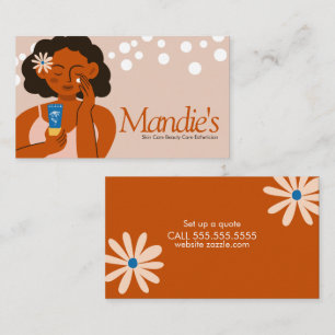 Skin Care Aesthetician Women Business Salon Flora Card