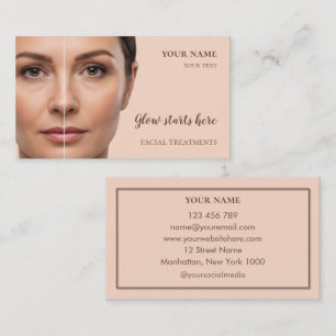 Skin care Beauty Facial treatments Salon Business Card