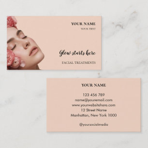 Skin care Beauty Facial treatments Salon Business Card