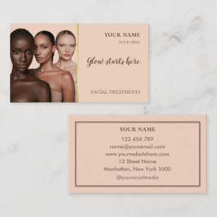 Skin care Beauty Facial treatments Salon Business Card