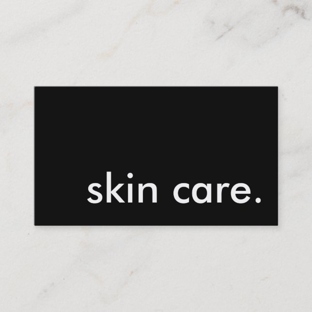 skin care. business card (Front)