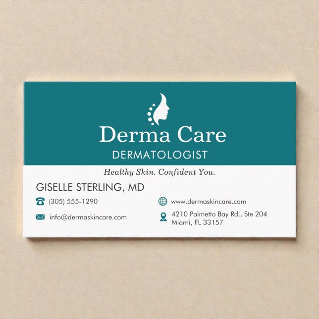 Skin Care Center Dermatologist  Business Card (Creator Uploaded)