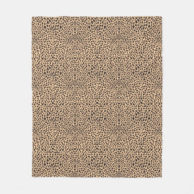 Skin cheetah decor fleece blanket (Front)