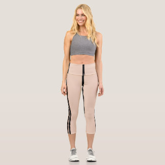 Skin Colour High Waisted Capris