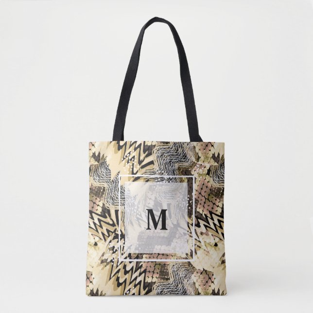 skin, leopard, snake tote bag (Front)