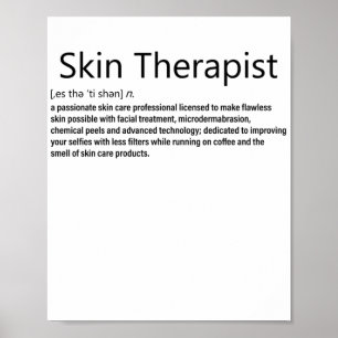 Skin Therapist Definition Skincare lover Poster