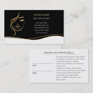 Skincare & Beauty Before care Appointment Card