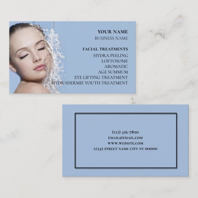 Skincare & Beauty Salon Business Card (Front/Back)